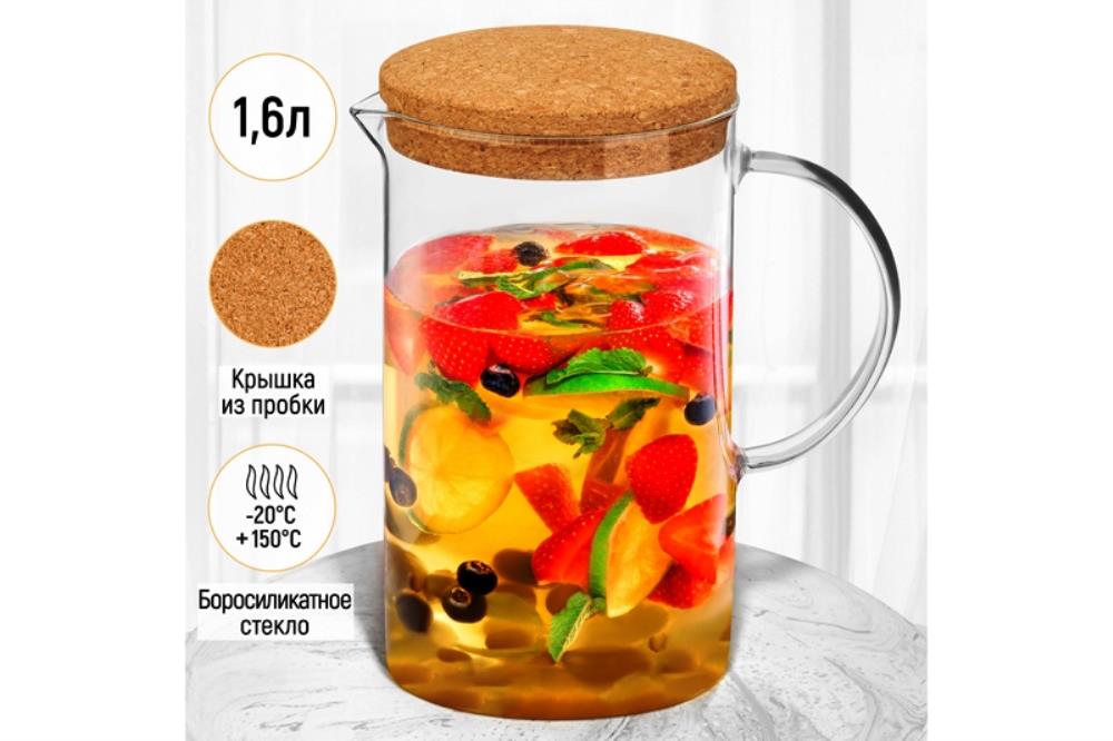 Кувшин-графин 1,6 л 17,5*11,5*21 см Кувшин-графин 1,6 л 17,5*11,5*21 см