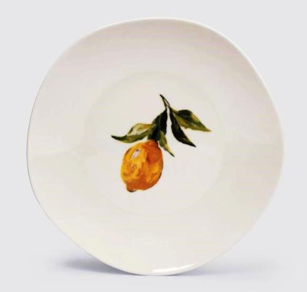 Тарелка закусочная, 21 см, фарфор P, белая, Лимон, Lemon branch Тарелка закусочная, 21 см, фарфор P, белая, Лимон, Lemon branch