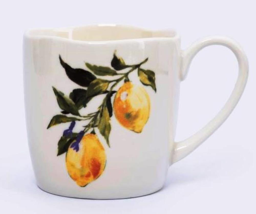 Кружка, 350 мл, фарфор P, белая, Лимоны, Lemon branch Кружка, 350 мл, фарфор P, белая, Лимоны, Lemon branch