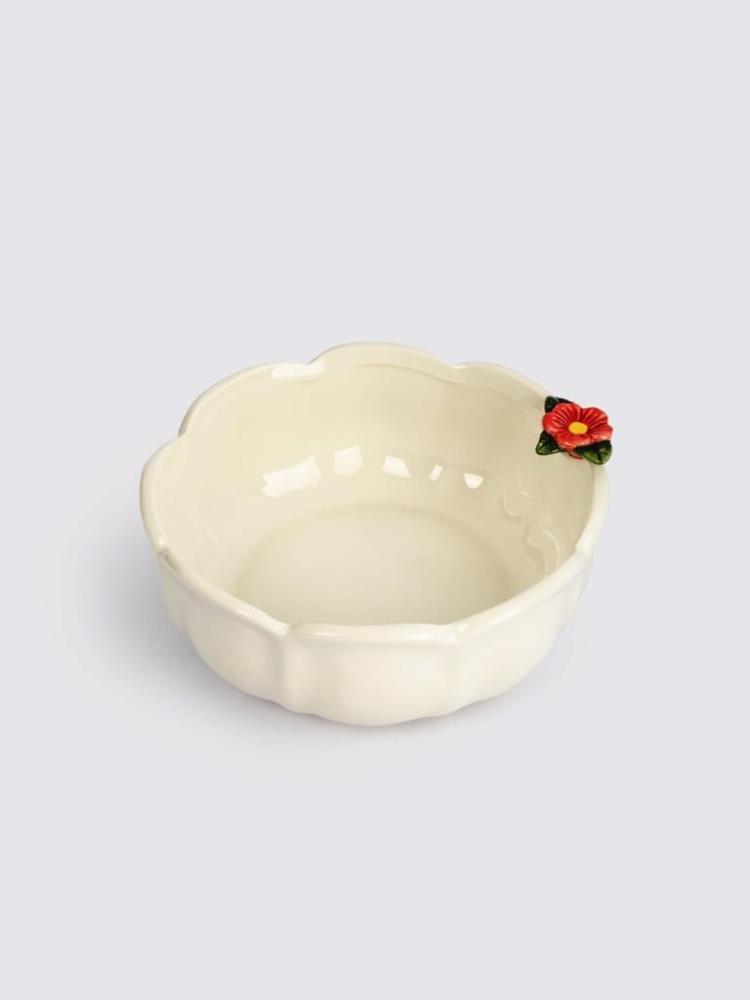 Салатник, 16х6 см, 690 мл, керамика, молочный, Цветок, Gentle flower Салатник, 16х6 см, 690 мл, керамика, молочный, Цветок, Gentle flower