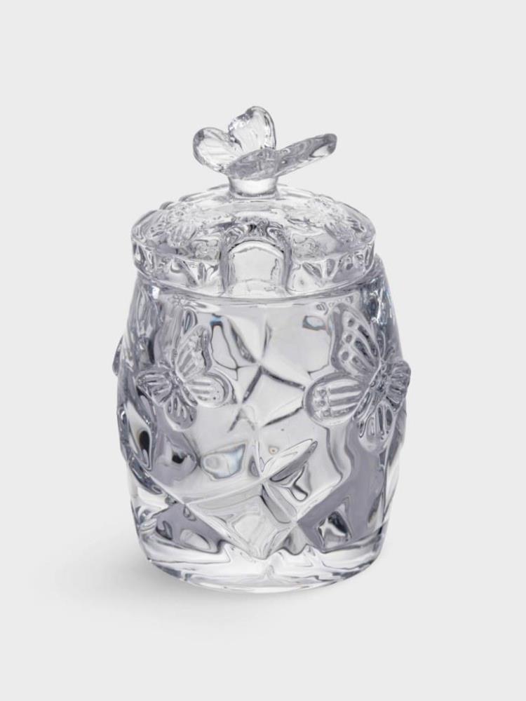 Сахарница, 11 см, 120 мл, с ложкой, стекло/сталь, Бабочка, Butterfly Сахарница, 11 см, 120 мл, с ложкой, стекло/сталь, Бабочка, Butterfly