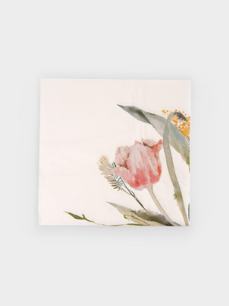 Салфетки бумажные, 33х33 см, 20 шт, квадратные, белые, Тюльпан, Bouquet Салфетки бумажные, 33х33 см, 20 шт, квадратные, белые, Тюльпан, Bouquet
