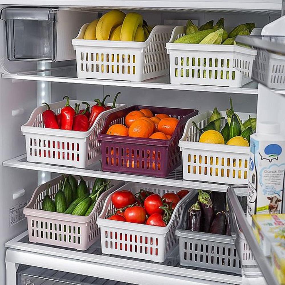 Корзинка для продуктов в холодильник белая 200*300*140 мм (уп.24 шт) Корзинка для продуктов в холодильник белая 200*300*140 мм (уп.24 шт)