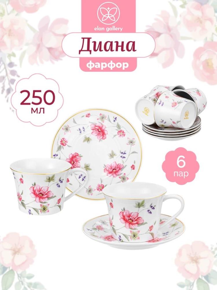 Чайный набор 12 пр. 250 мл 12*9,5*7 см Чайный набор 12 пр. 250 мл 12*9,5*7 см