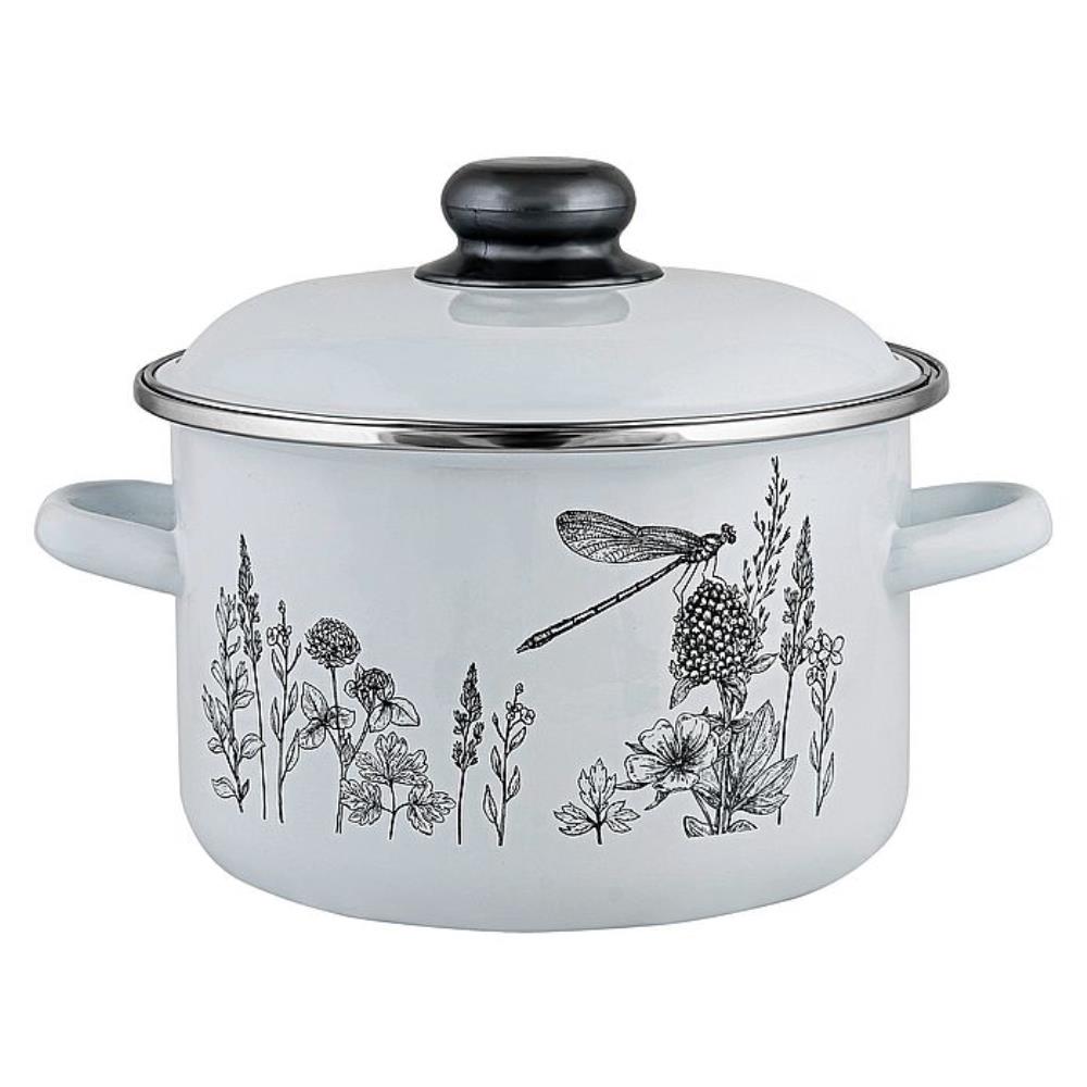 Кастрюля эмал цил Флора-2 / Flora-2 5,5л ТМ Appetite Кастрюля эмал цил Флора-2 / Flora-2 5,5л ТМ Appetite