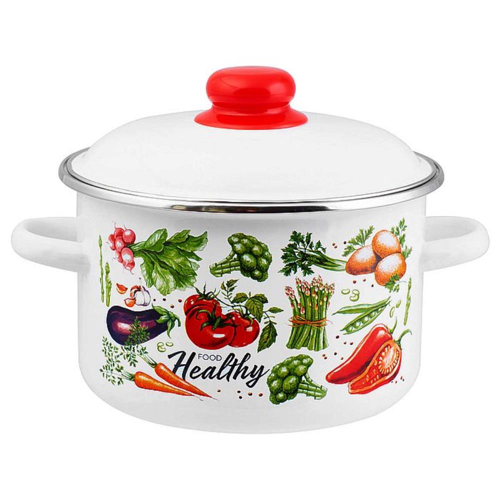 Кастрюля эмал цил Овощи / Veggies 3,0л ТМ Appetite Кастрюля эмал цил Овощи / Veggies 3,0л ТМ Appetite