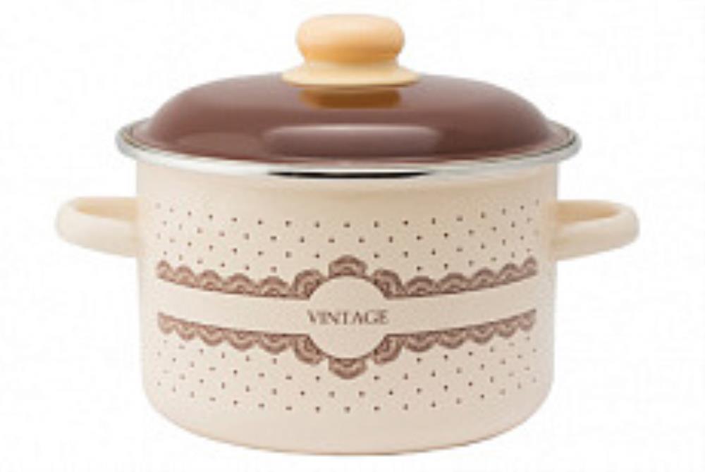 Кастрюля эмал цил Винтаж / Vintage 2,0л ТМ Appetite Кастрюля эмал цил Винтаж / Vintage 2,0л ТМ Appetite