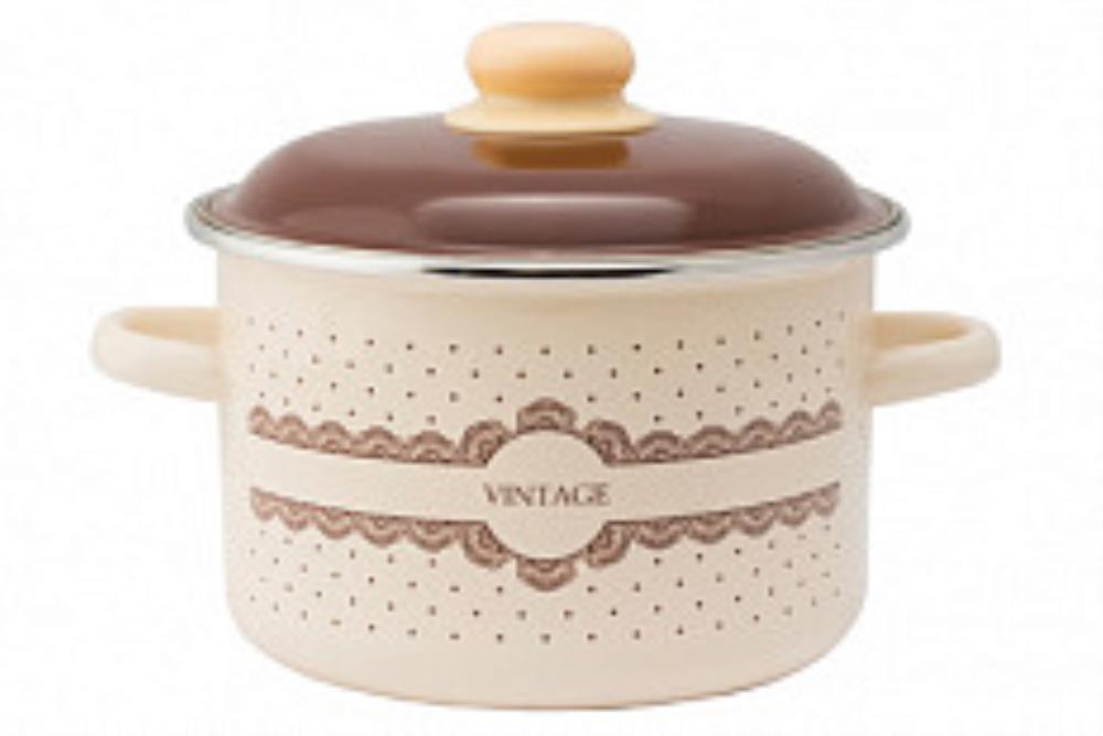 Кастрюля эмал цил Винтаж / Vintage 3,0л ТМ Appetite Кастрюля эмал цил Винтаж / Vintage 3,0л ТМ Appetite