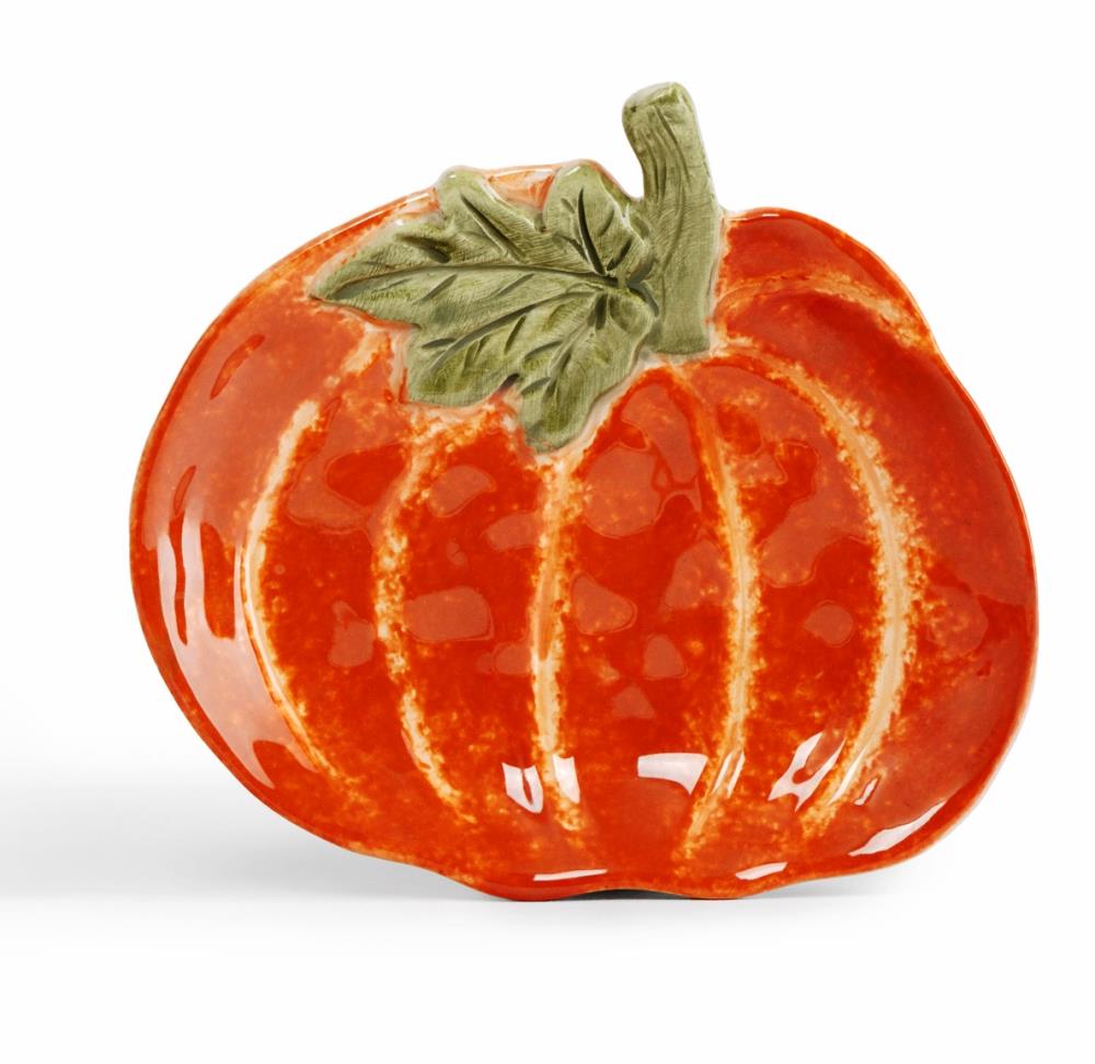 Блюдо, 16х14 см, керамика D, оранжево-зеленое, Тыква с листом, Bright pumpkin Блюдо, 16х14 см, керамика D, оранжево-зеленое, Тыква с листом, Bright pumpkin