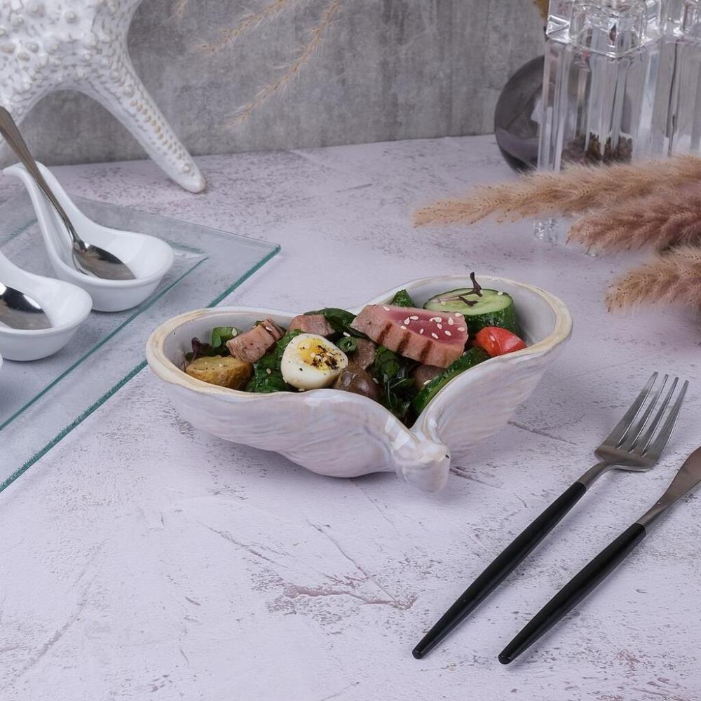 Gray Shell Frutti di Mare Салатник 19*12 см, 120 мл, керамика P.L. Proff Cuisine Gray Shell Frutti di Mare Салатник 19*12 см, 120 мл, керамика P.L. Proff Cuisine