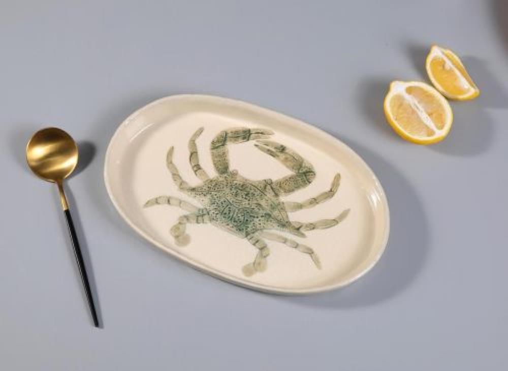 Crab Green Frutti di Mare Блюдо овальное 29*18 см h2,5 см,керамика P.L. Proff Cuisine Crab Green Frutti di Mare Блюдо овальное 29*18 см h2,5 см,керамика P.L. Proff Cuisine