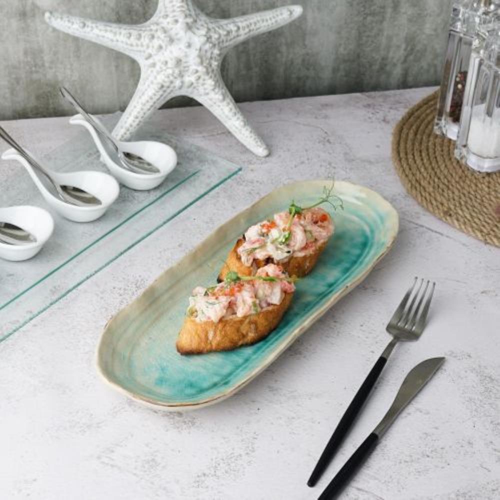 Sea Blue Frutti di Mare Блюдо овальное 32,5*12,5 см h2,5 см,керамика P.L. Proff Cuisine. Sea Blue Frutti di Mare Блюдо овальное 32,5*12,5 см h2,5 см,керамика P.L. Proff Cuisine.