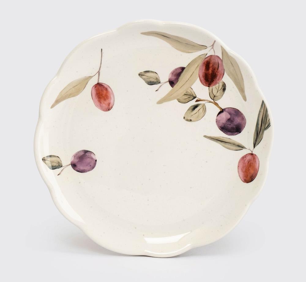 Тарелка закусочная, 20 см, керамика, белая, Сливы, Plum Orchard Тарелка закусочная, 20 см, керамика, белая, Сливы, Plum Orchard