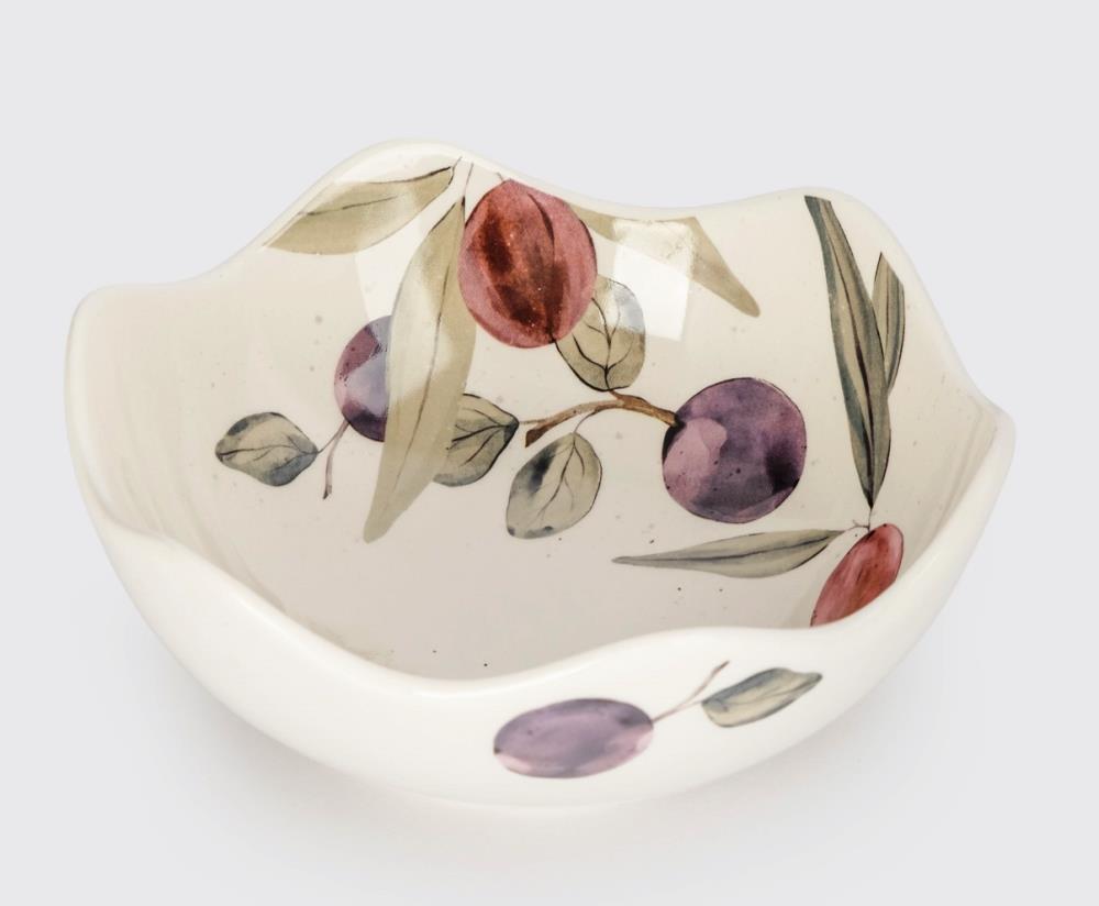 Салатник, 16х6 см, 450 мл, керамика, белый, Сливы, Plum Orchard Салатник, 16х6 см, 450 мл, керамика, белый, Сливы, Plum Orchard