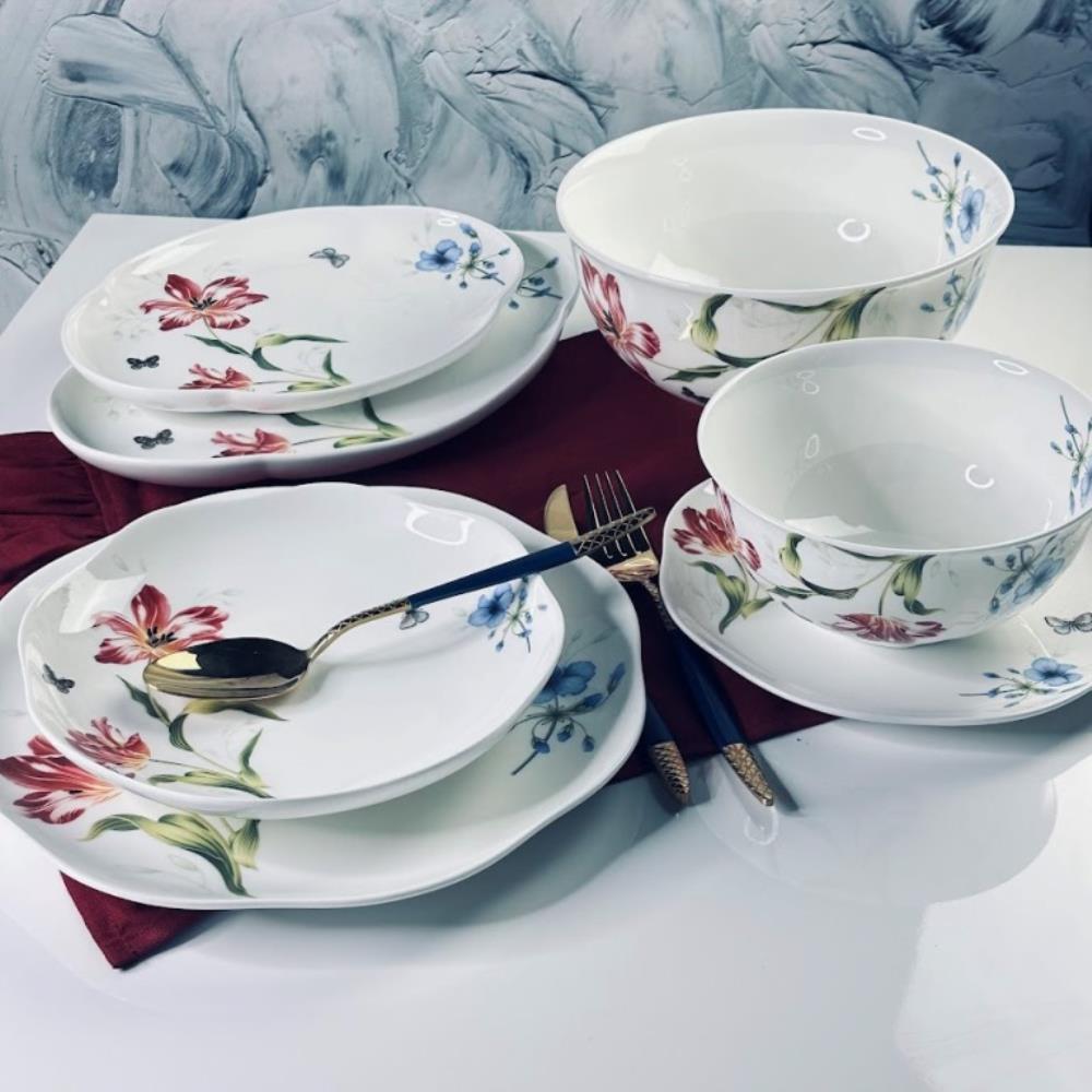 205-992 Обеденный сервиз 23пр. FLOWERS в под.уп.(х2)Костяной фарфор 205-992 Обеденный сервиз 23пр. FLOWERS в под.уп.(х2)Костяной фарфор