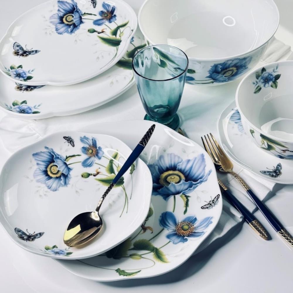 305-011 Обеденный сервиз 23пр. FLOWERS в под.уп.(х2)Костяной фарфор 305-011 Обеденный сервиз 23пр. FLOWERS в под.уп.(х2)Костяной фарфор