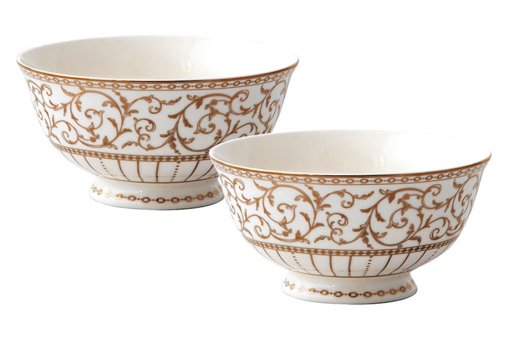 Пиала, 11х6 см, 2 шт, фарфор N, белая, с золотистым орнаментом, Golden Пиала, 11х6 см, 2 шт, фарфор N, белая, с золотистым орнаментом, Golden