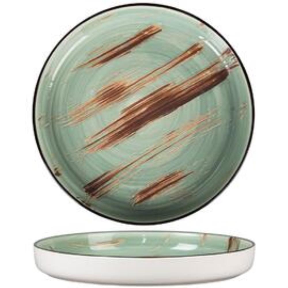 Texture Light Green Lines Тарелка с бортом 23 см, h 3 см, P.L. Proff Cuisine Texture Light Green Lines Тарелка с бортом 23 см, h 3 см, P.L. Proff Cuisine
