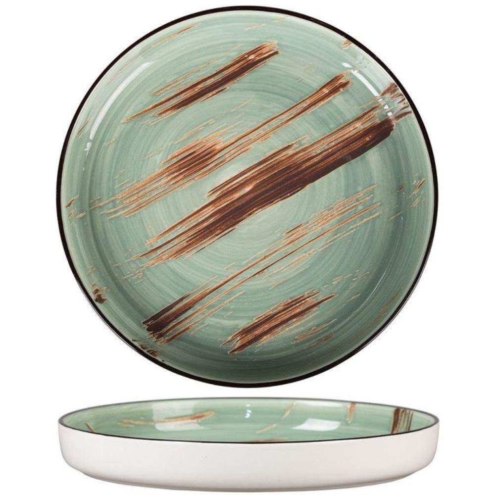 Texture Light Green Lines Тарелка с бортом 28 см, h 3,1 см, P.L. Proff Cuisine /3 Texture Light Green Lines Тарелка с бортом 28 см, h 3,1 см, P.L. Proff Cuisine /3
