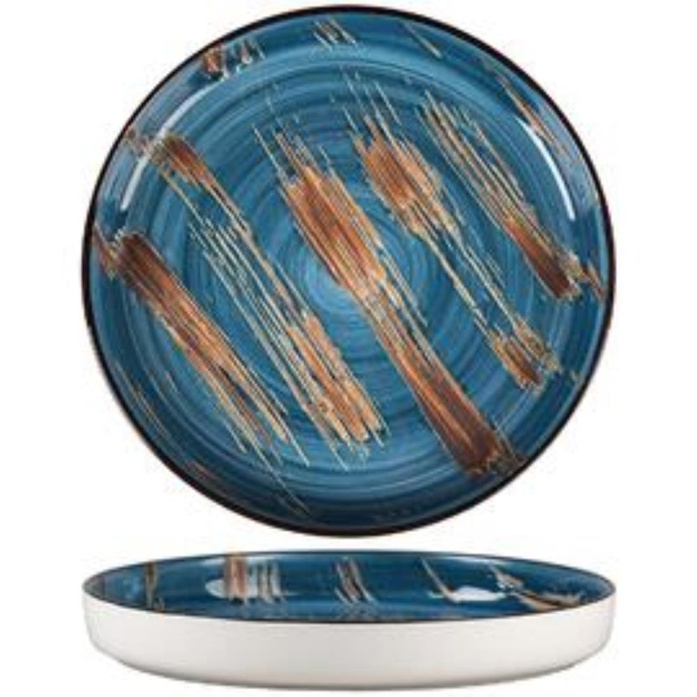 Texture Dark Blue Lines Тарелка с бортом 23 см, h 3 см, P.L. Proff Cuisine Texture Dark Blue Lines Тарелка с бортом 23 см, h 3 см, P.L. Proff Cuisine