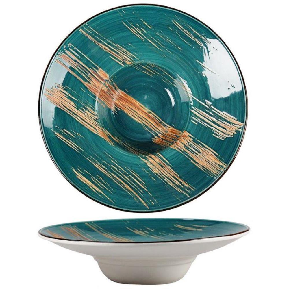 Texture Dark Green Lines Тарелка для пасты d 27*5,5 см, 260 мл, P.L. Proff Cuisine /1 Texture Dark Green Lines Тарелка для пасты d 27*5,5 см, 260 мл, P.L. Proff Cuisine /1
