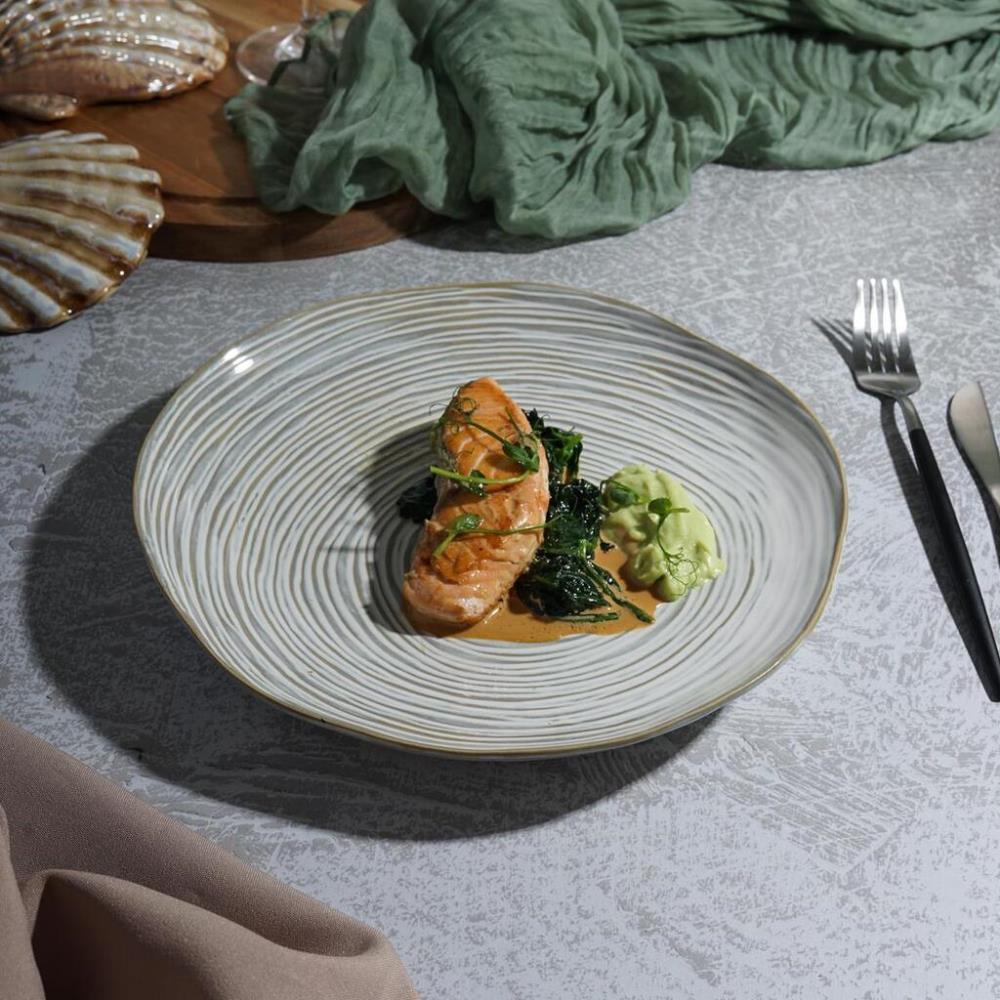 Gray Whirlpool Frutti di Mare Тарелка 25 см h3 см,керамика P.L. Proff Cuisine Gray Whirlpool Frutti di Mare Тарелка 25 см h3 см,керамика P.L. Proff Cuisine