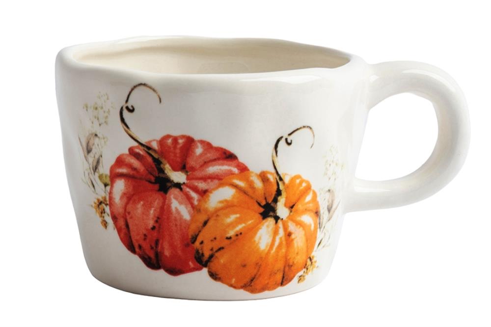 Кружка, 320 мл, керамика, молочная, Тыквы, Bright pumpkin Кружка, 320 мл, керамика, молочная, Тыквы, Bright pumpkin