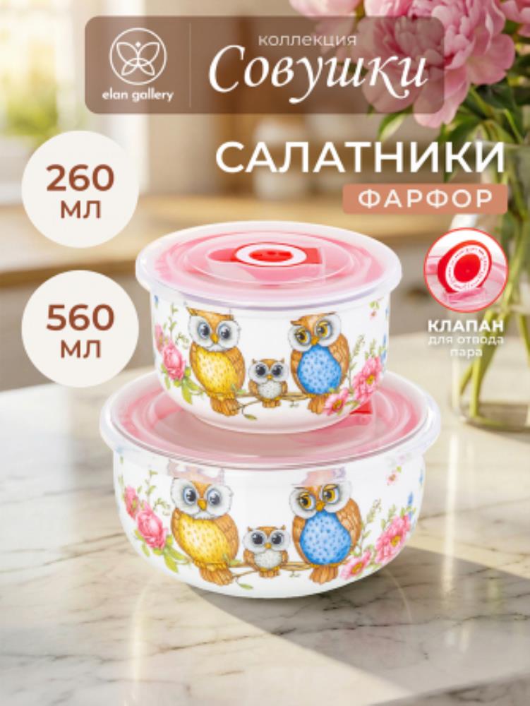 Набор салатников 2 пр. 560 мл 13*13*6,5 см + 260 мл 10,5*10,5*6 см Набор салатников 2 пр. 560 мл 13*13*6,5 см + 260 мл 10,5*10,5*6 см