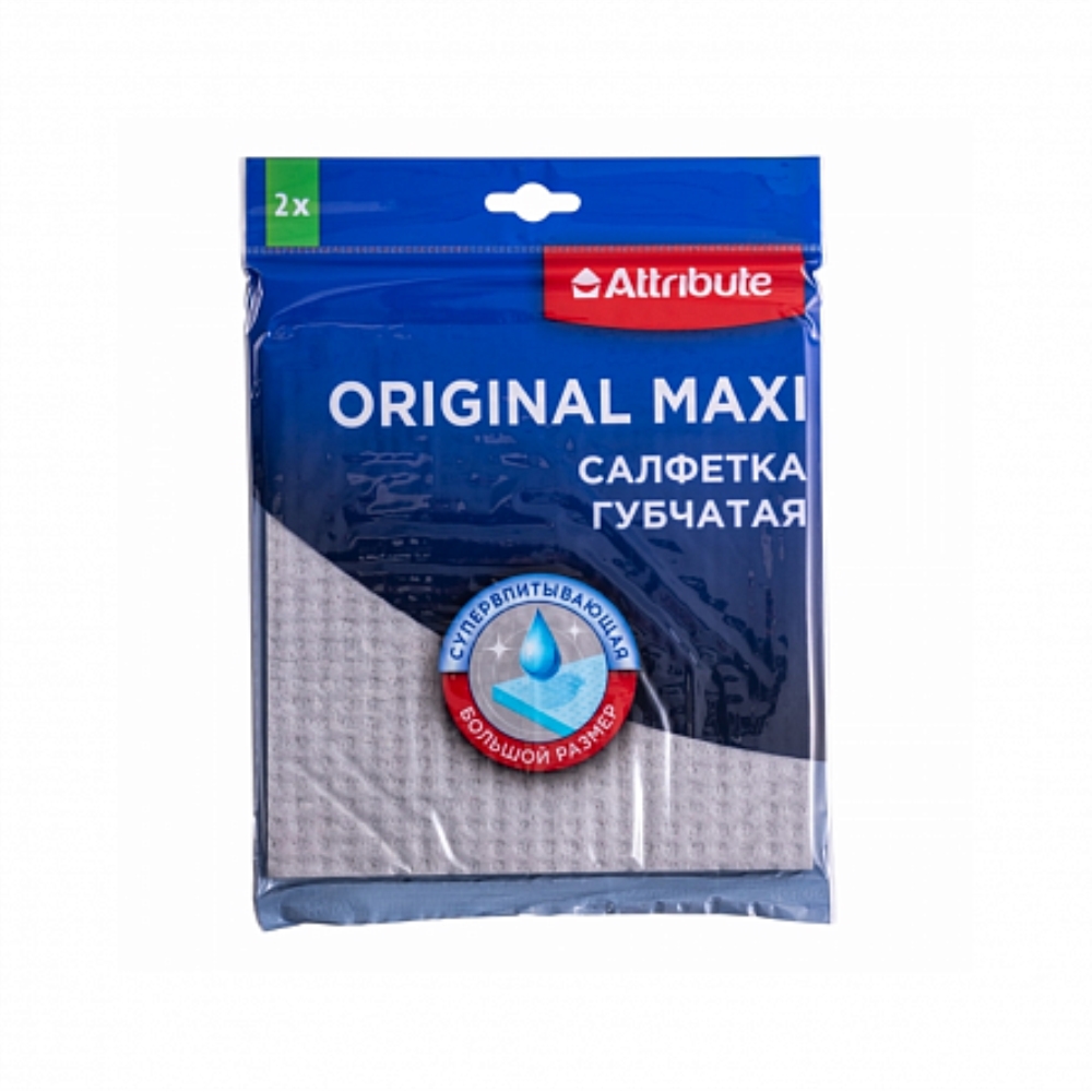 ORIGINAL MAXI Салфетка губчатая 2шт 18x20см ORIGINAL MAXI Салфетка губчатая 2шт 18x20см