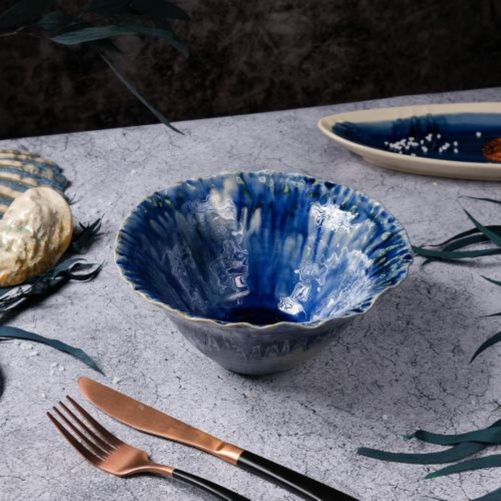 Dark Purple Northern Blue Flower Frutti di Mare Салатник d=20 см, 925 мл, керамика P.L. Proff Cuisine Dark Purple Northern Blue Flower Frutti di Mare Салатник d=20 см, 925 мл, керамика P.L. Proff Cuisine