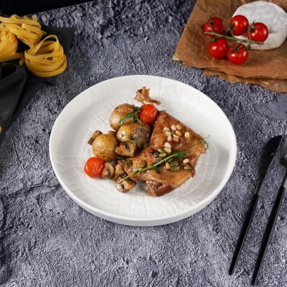 White Raw Wood Тарелка круглая с бортом d=23cм, P.L. - ProffCuisine White Raw Wood Тарелка круглая с бортом d=23cм, P.L. - ProffCuisine