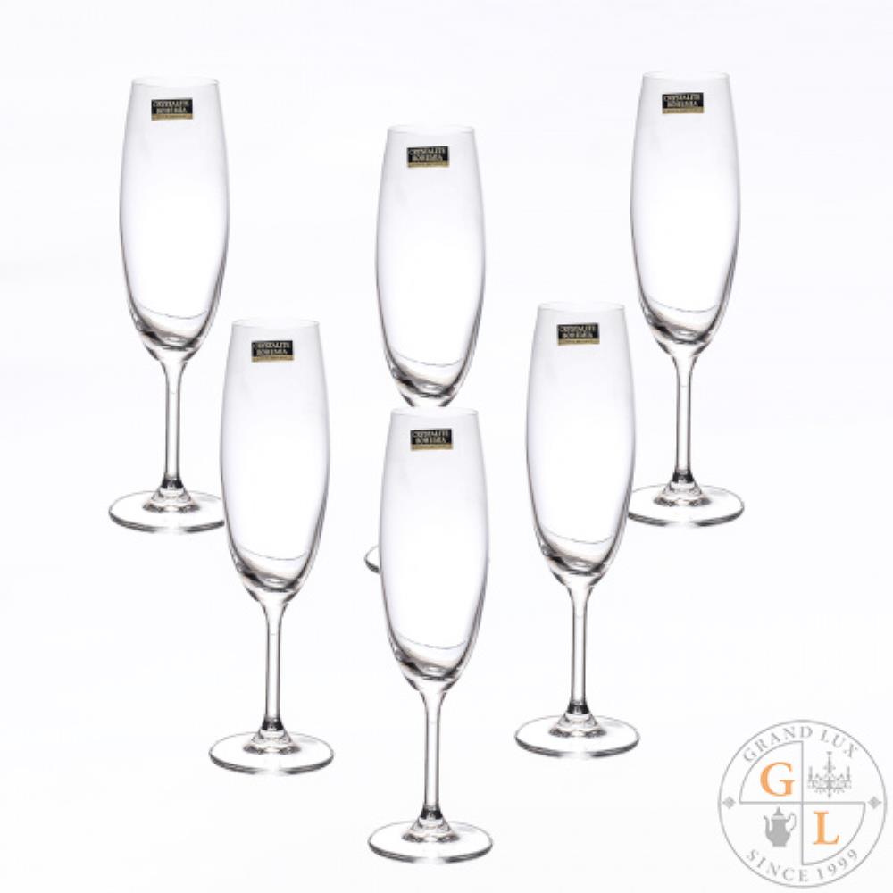Crystalite Bohemia Milvus/Barbara Набор бокалов для шампанского 250 мл (6 шт) Crystalite Bohemia Milvus/Barbara Набор бокалов для шампанского 250 мл (6 шт)