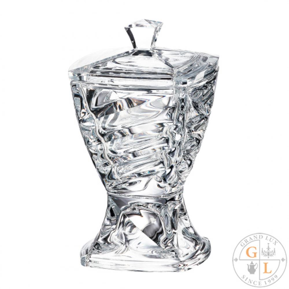 Crystalite Bohemia Facet Конфетница с крышкой на ножке 24 см Crystalite Bohemia Facet Конфетница с крышкой на ножке 24 см