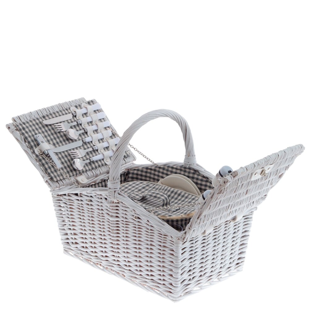 Корзина для пикника на 4 персоны, L45,5 W30,5 H41 см Корзина для пикника на 4 персоны, L45,5 W30,5 H41 см