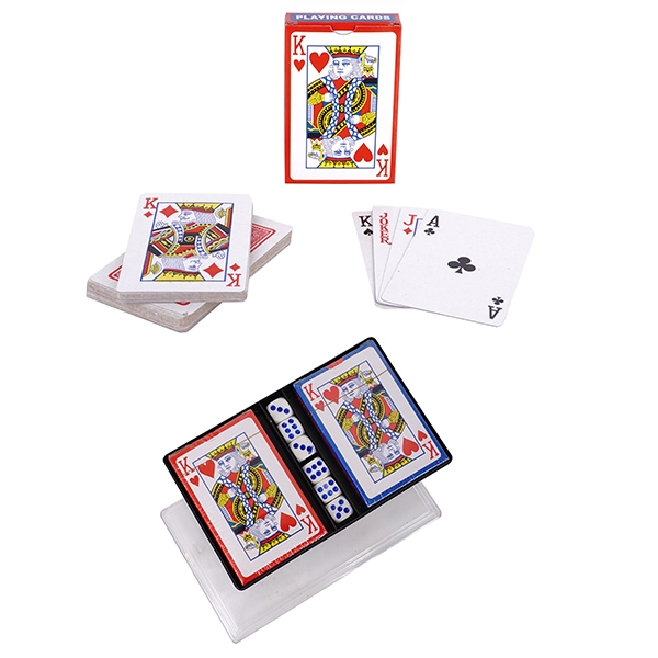 Игра настольная 2 в 1 (карты, кости), L15 W9 H2 см Игра настольная 2 в 1 (карты, кости), L15 W9 H2 см